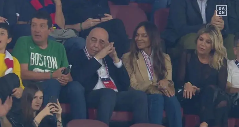 Balestra e Galliani in tribuna