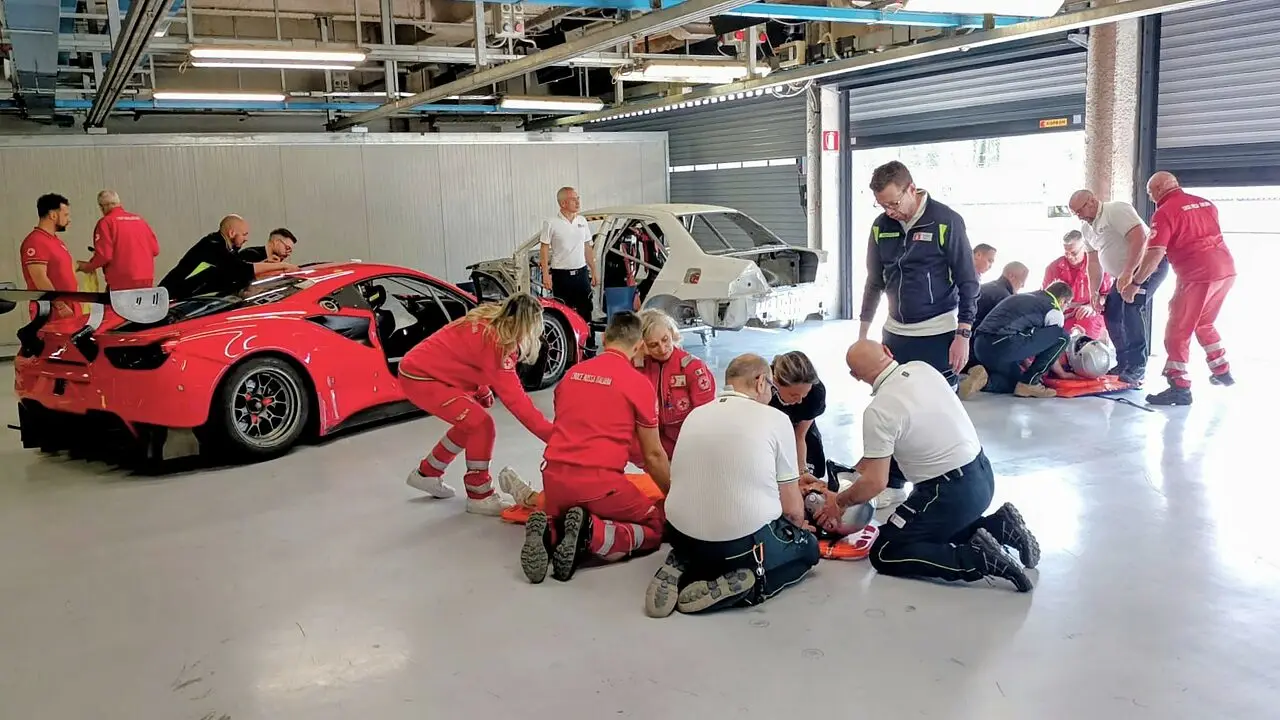 Un momento del corso all'Autodromo di Monza