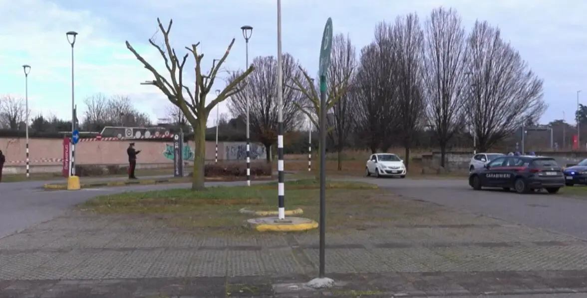 Il luogo dell'accoltellamento a Giussano