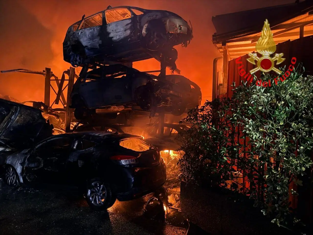 Incendio a Monza