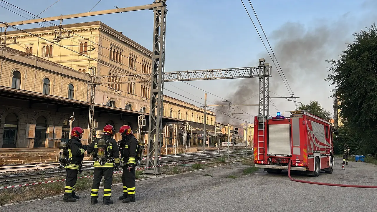Vigili del Fuoco alla stazione di Monza