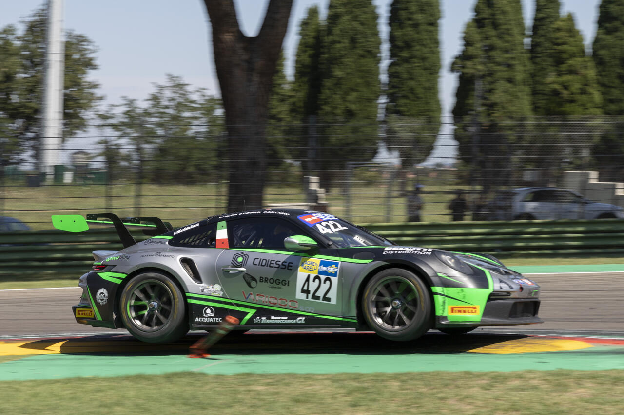 Paolo Calcagno in azione a Imola