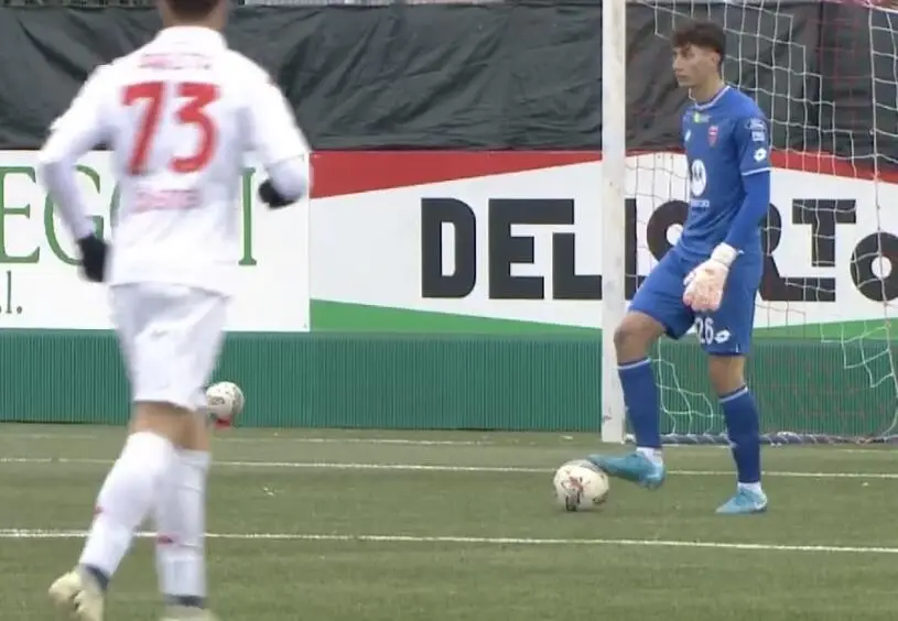 Il portiere biancorosso Ciardi