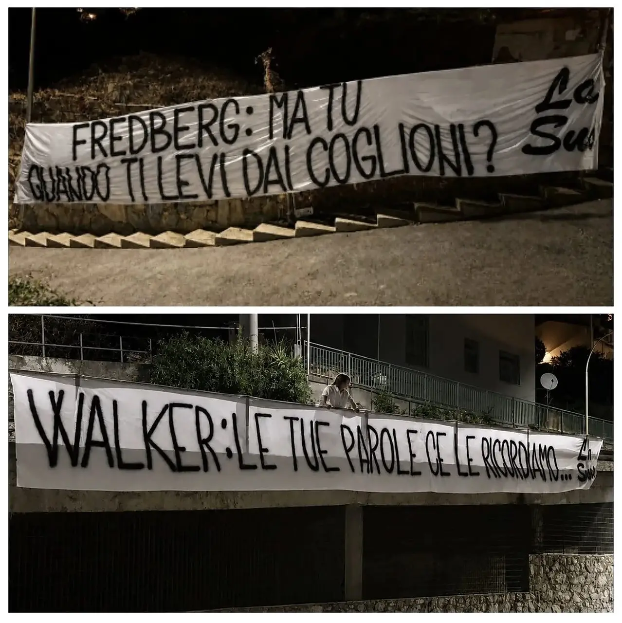 Striscioni Sampdoria Fredberg-Walker