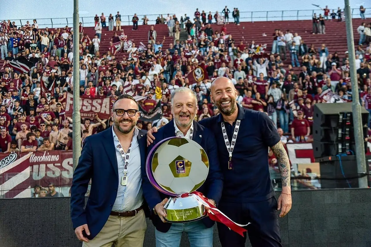 L'allenatore Cristian Bucchi e il ds Aniello Cutolo
