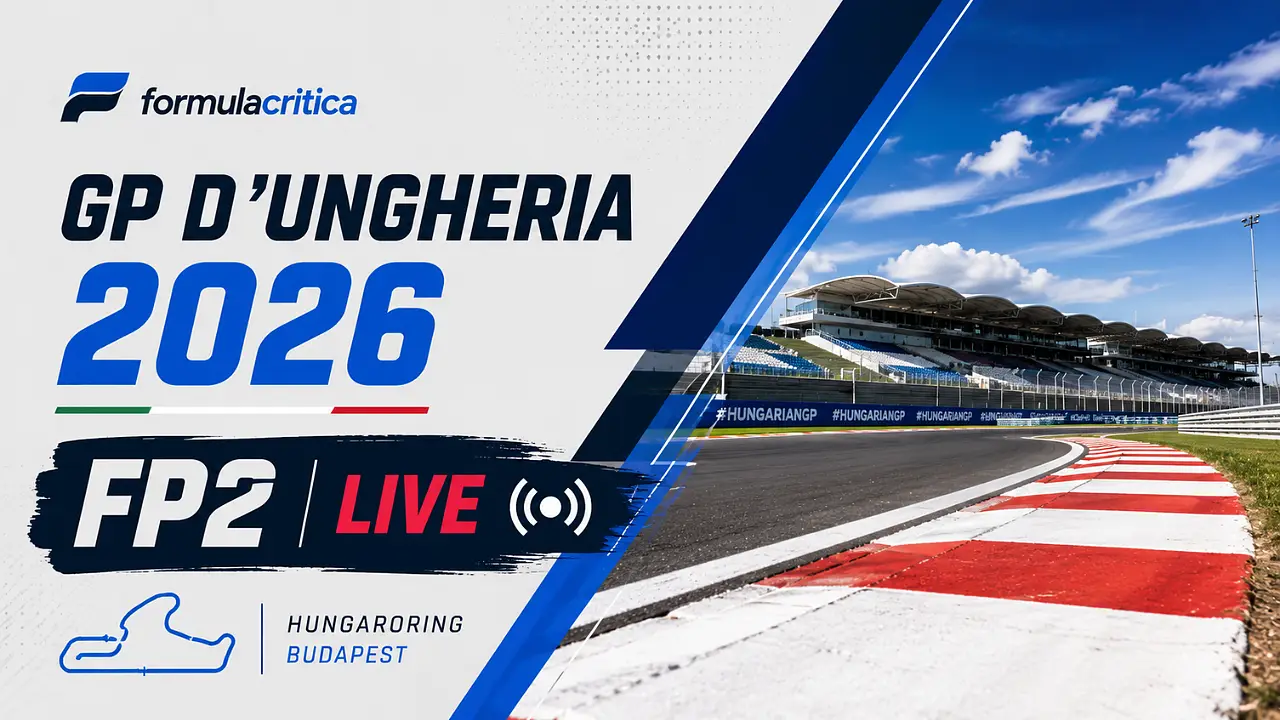 GP d'Ungheria 2026: segui le FP2 live con Formulacritica