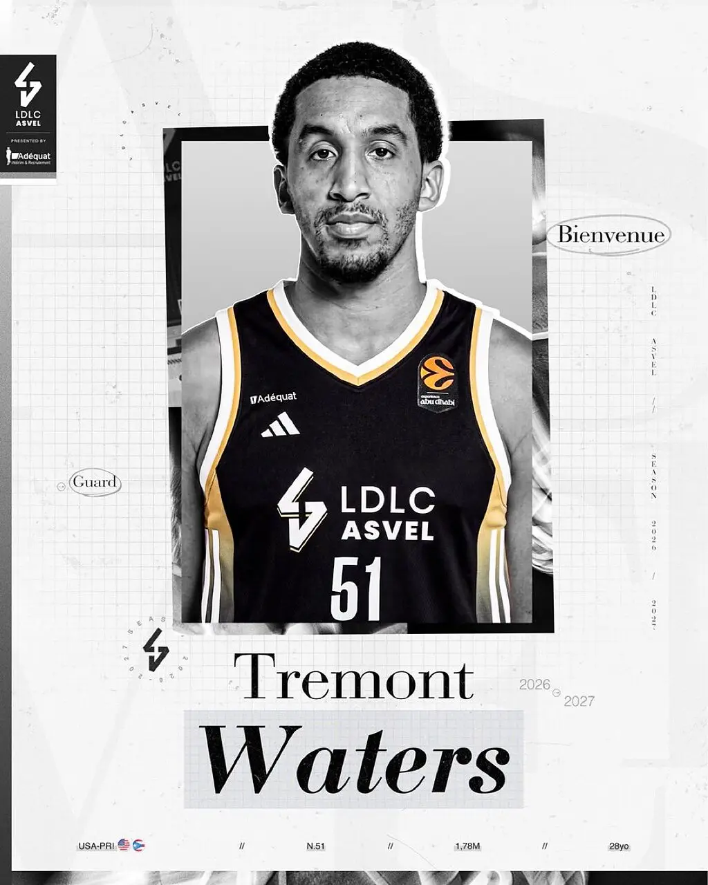 Tremont Waters all’ASVEL