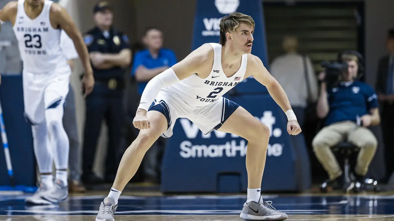 Zac Seljaas in maglia BYU. Giocherà all'Asvel