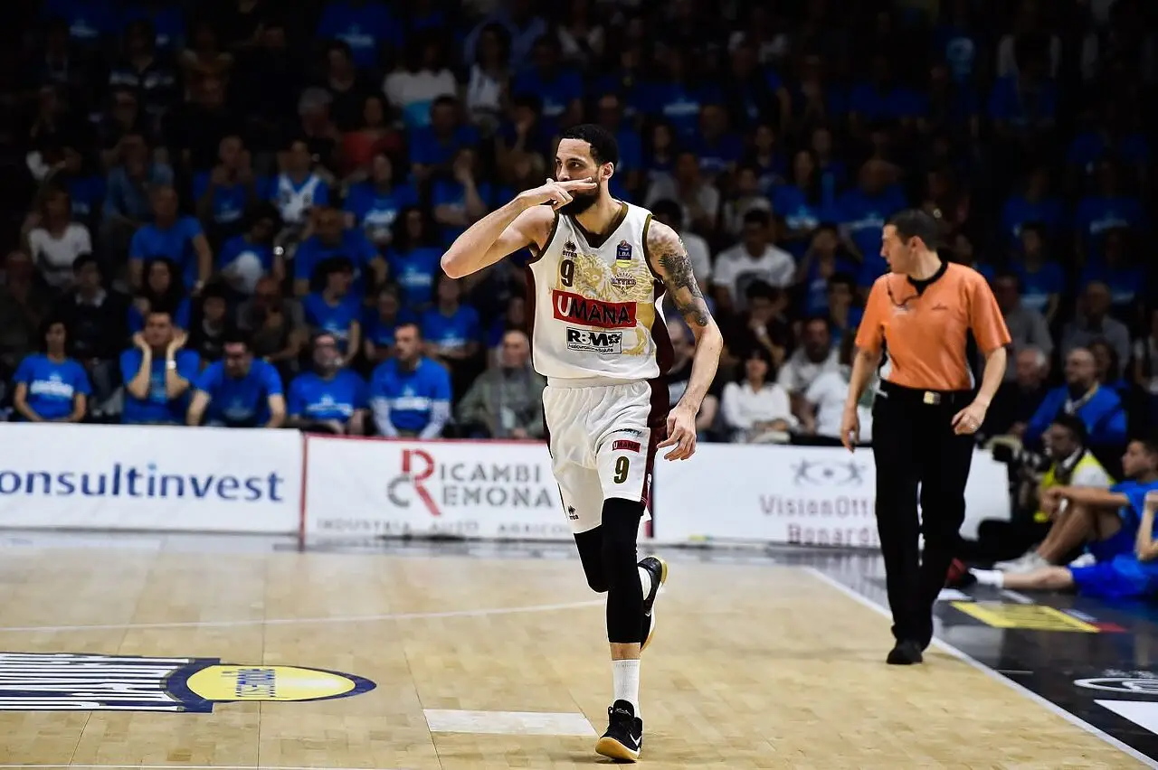 Un'esultanza di Daye nelle finali scudetto 2019