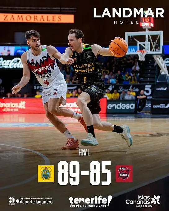 Tenerife super il Baskonia in un gara di alto livello in Liga Endesa
