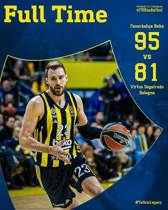95-81 il finale di Fener v Virtus