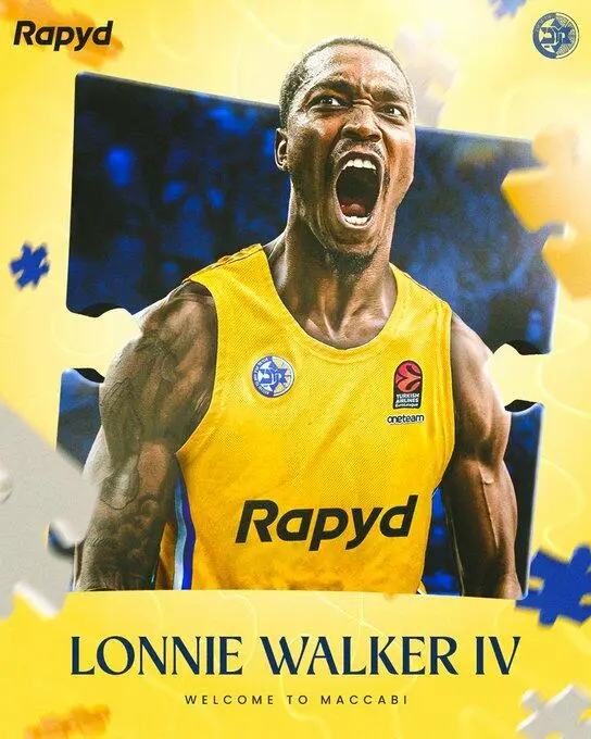 Lonnie Walker IV, ufficiale al Maccabi