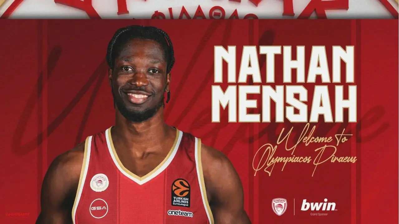 L'annuncio di Nathan Mensah all'Olympiacos BC