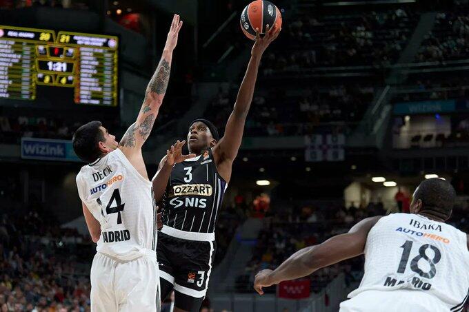Ntilikina contro il Real in maglia Partizan