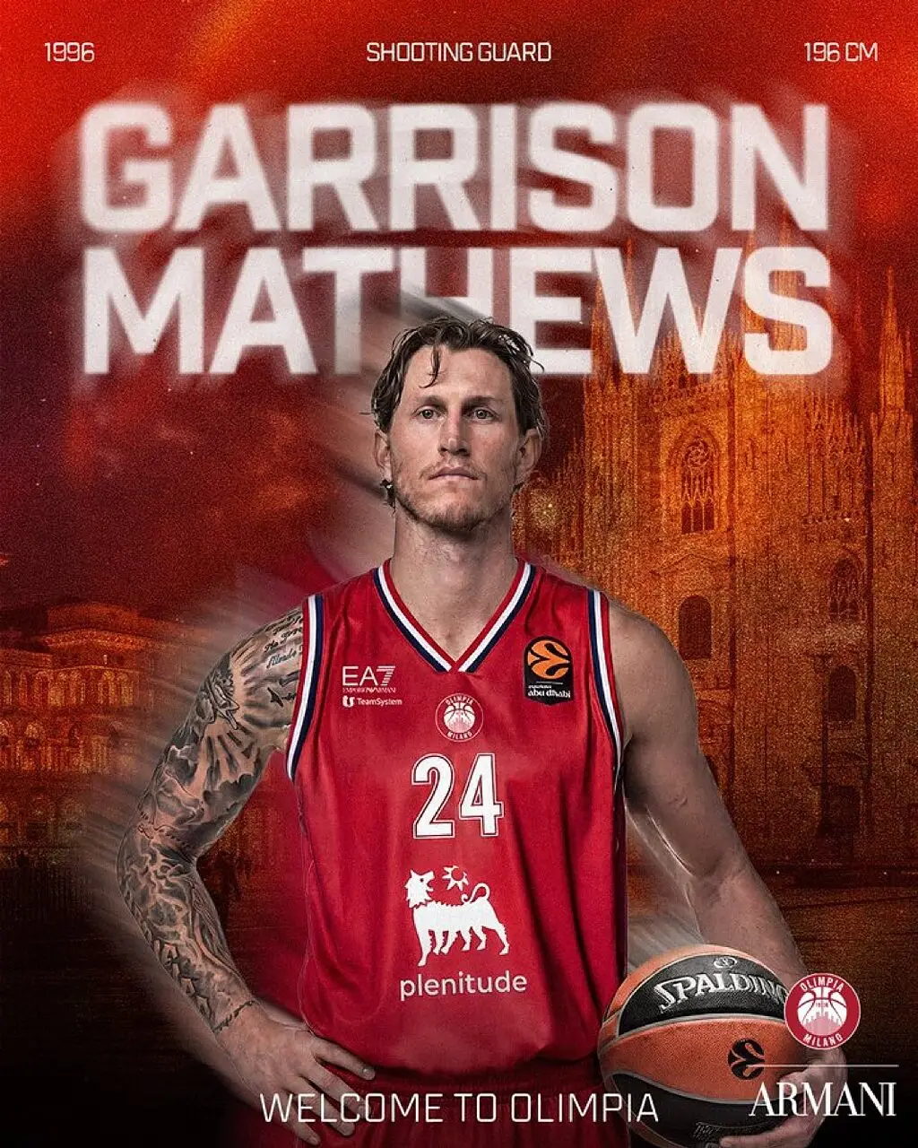 Mathews Garrison all’Olimpia Milano