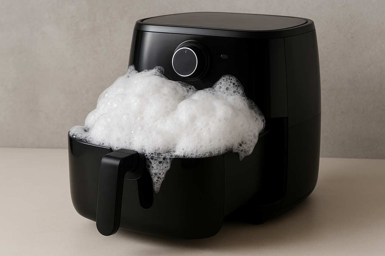 friggitrice ad aria sapone detersivo