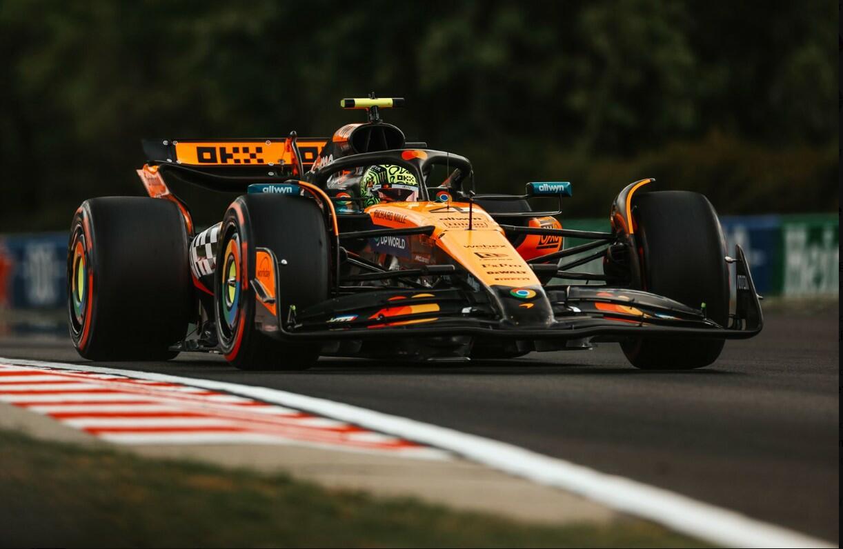 Lando Norris, primo al termine delle FP1 in Ungheria