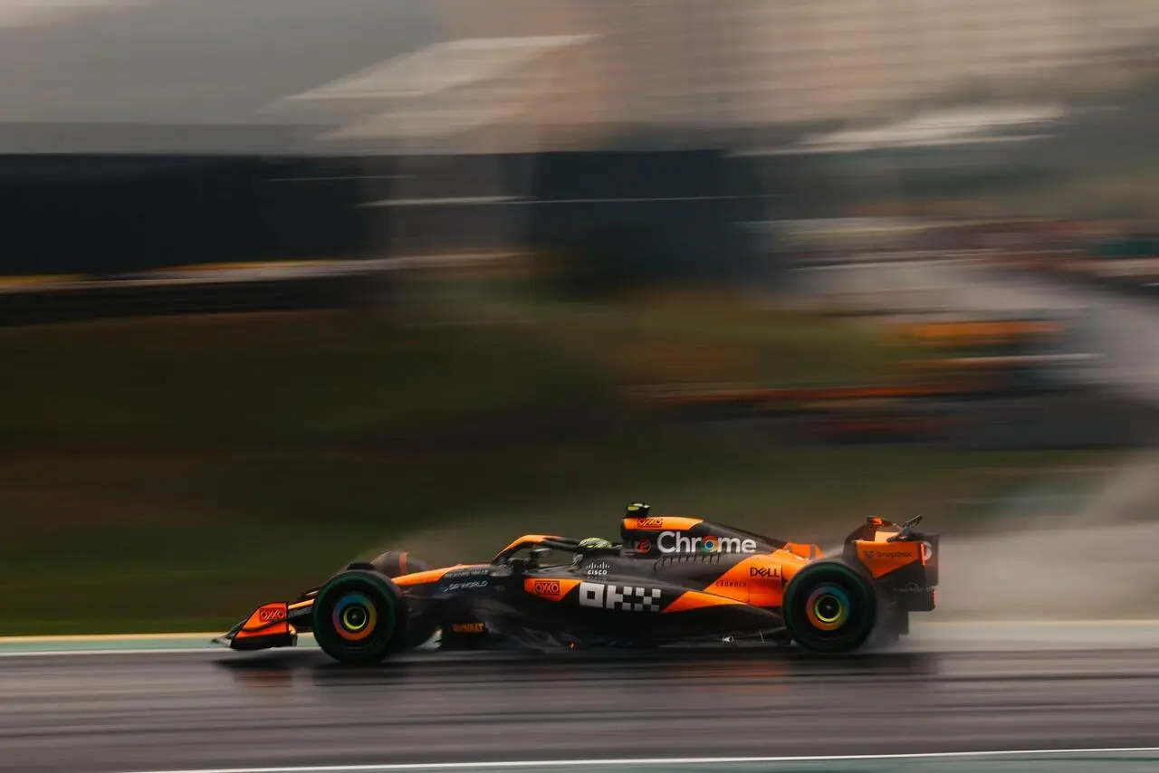 Lando Norris, poleman in Brasile