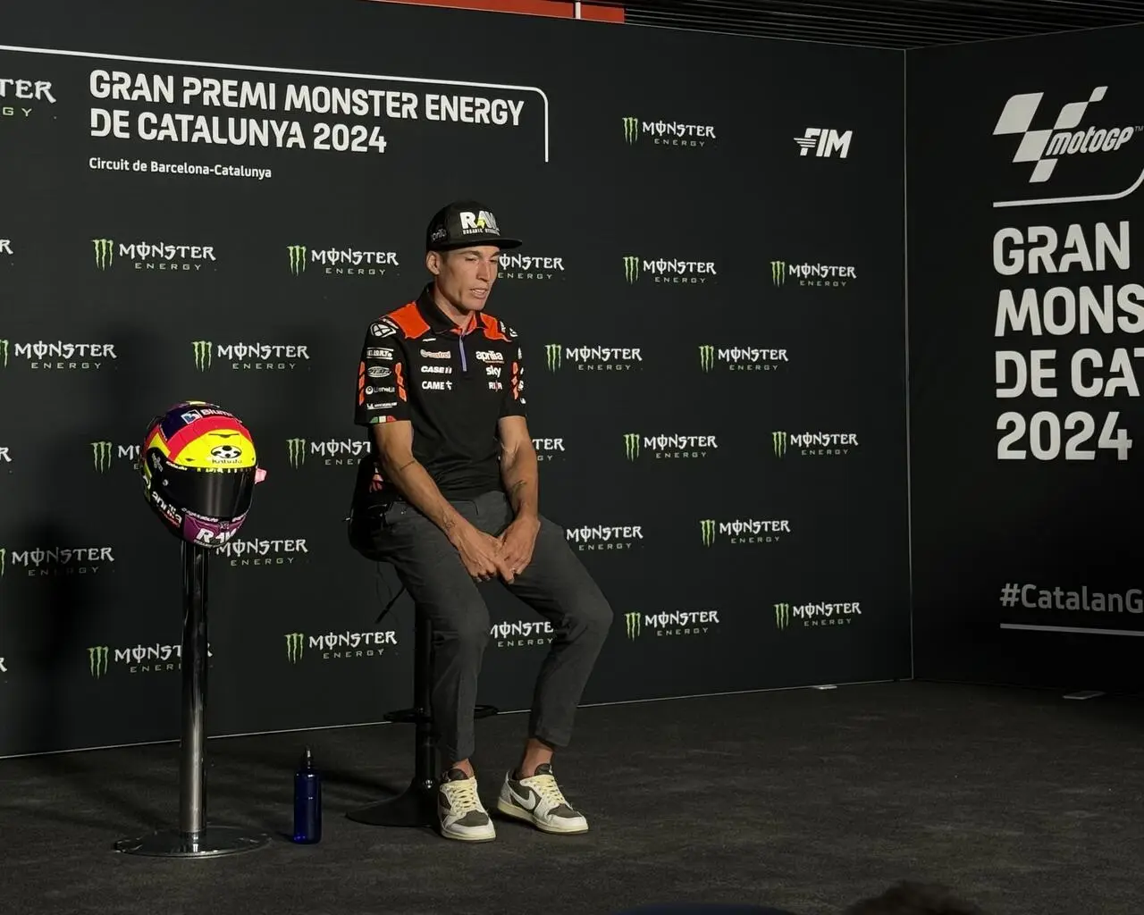 Aleix Espargarò commosso durante la conferenza stampa d'addio | Credits: LiveGP (Giorgia Guarnieri)