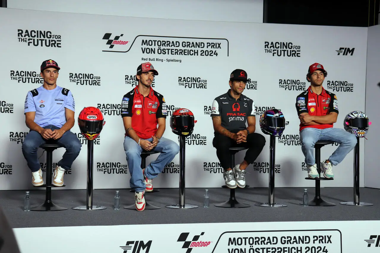 La top-4 del Mondiale, da sx: Márquez, Bagnaia, Martin e Bastianini.