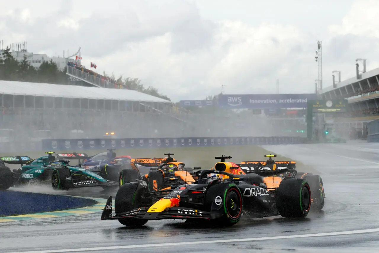 La partenza bagnata della passata edizione del GP del Canada