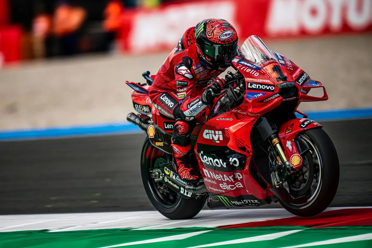 Pecco Bagnaia sulla Ducati ad Assen