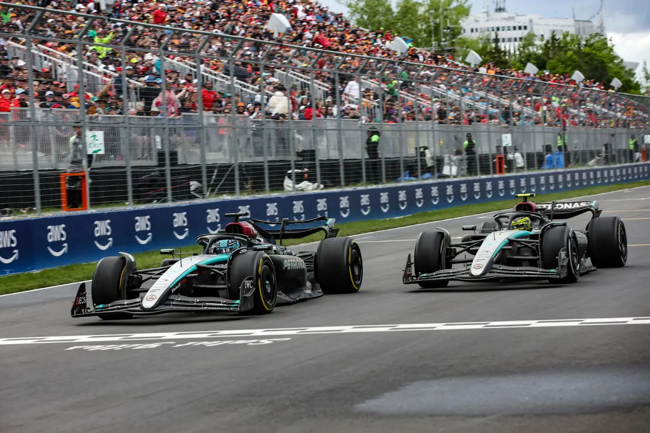Le due Mercedes, autrici di un'ottima gara nel GP del Canada. © Mercedes Benz Media