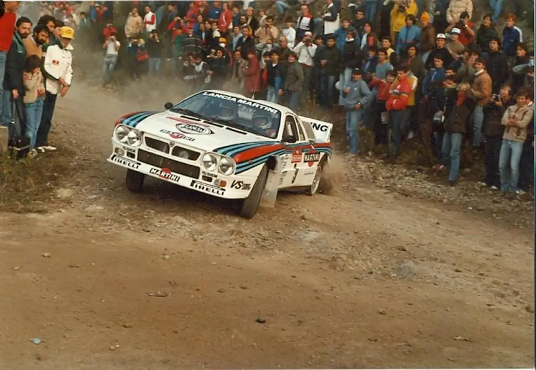 Attilio Bettega in controsterzo sulla "Zero"