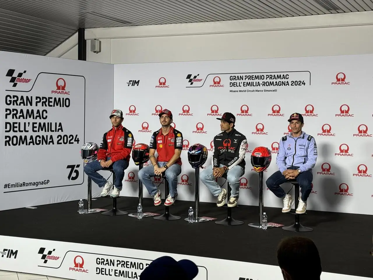 I protagonisti della conferenza stampa di MotoGP a Misano
