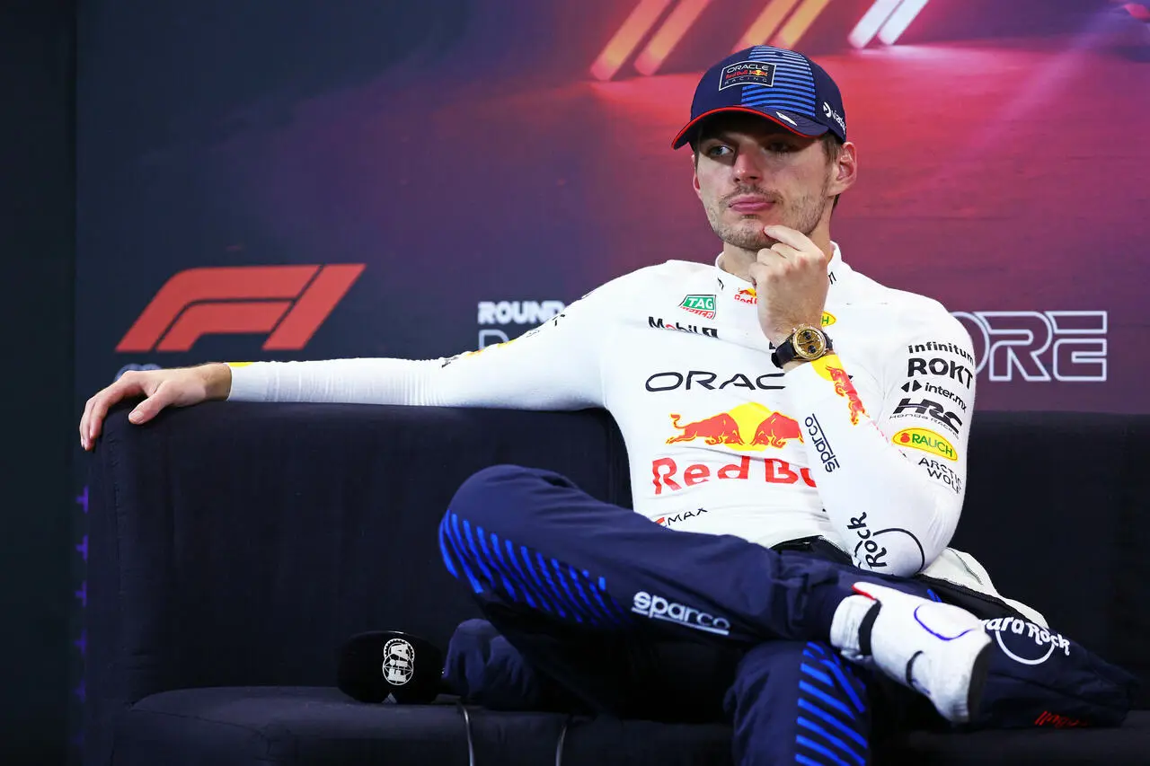 Max Verstappen durante la press conference del GP di Singapore
