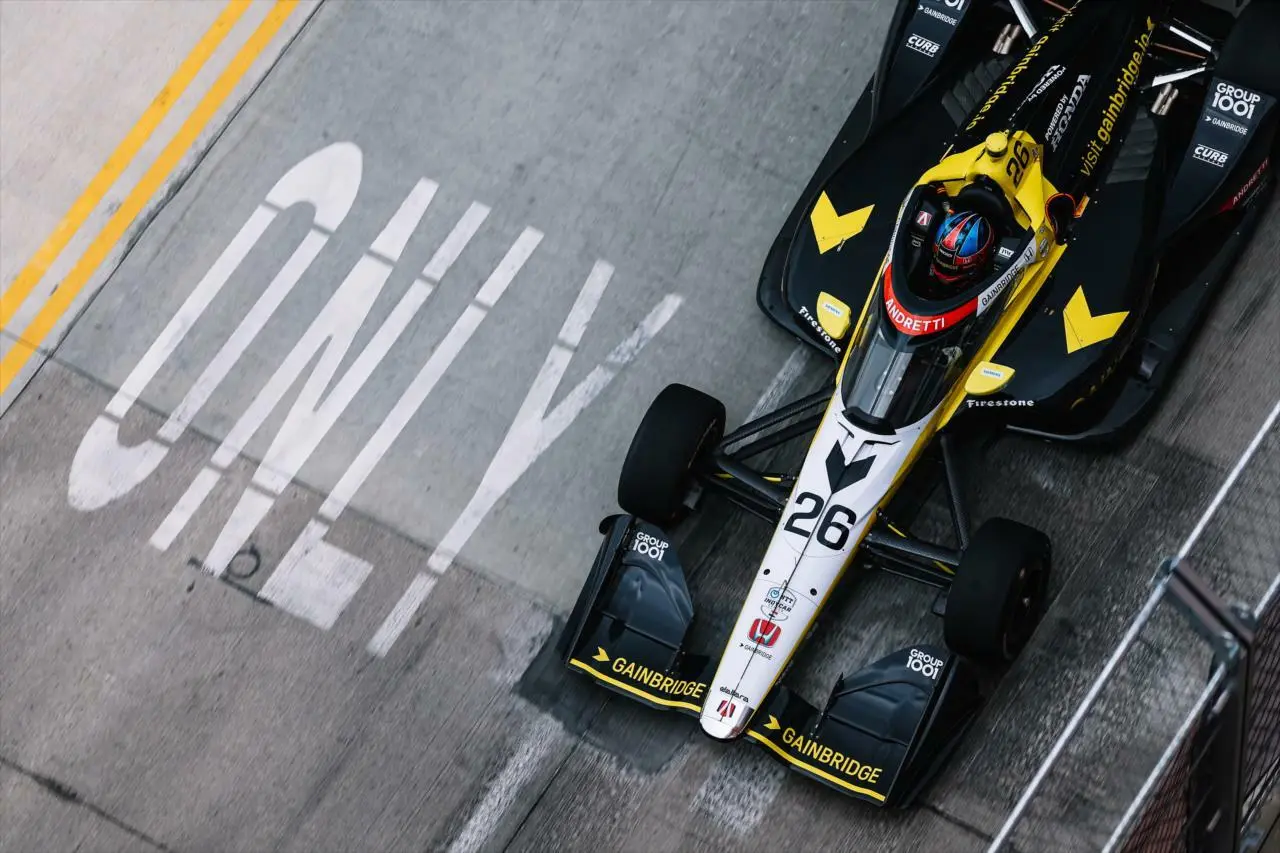 Il pilota Andretti ottiene la pole sul circuito di Detroit, davanti a Malukas e Kirkwood