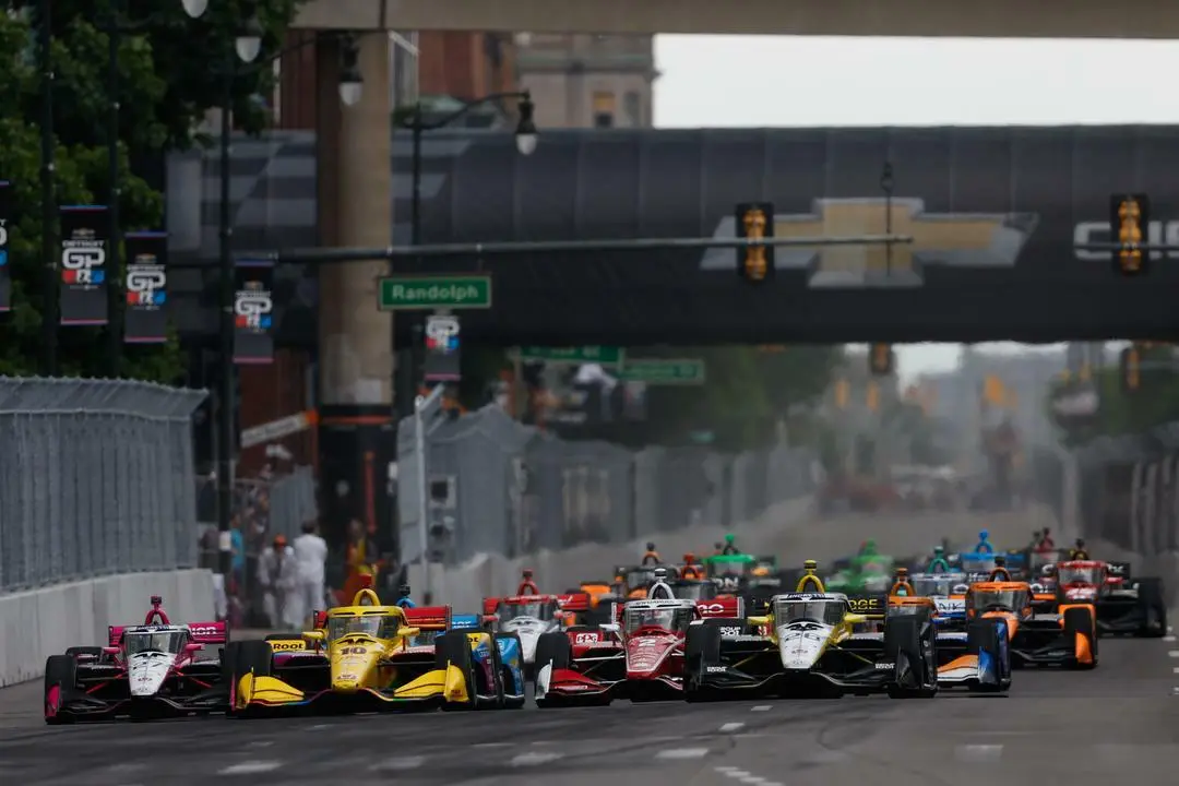 La partenza dell'ultima edizione del Chevrolet Detroit Grand Prix