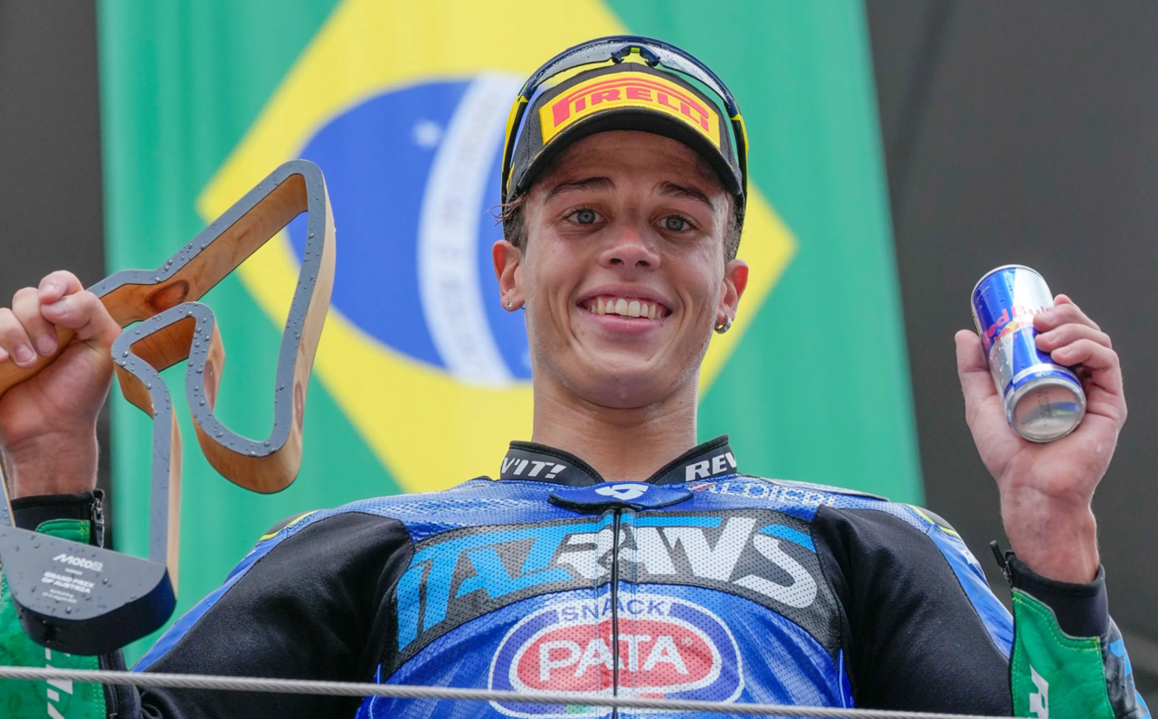 Diogo Moreira, vincitore al Red Bull Ring in Moto2 e indiziato di Honda e Yamaha per la MotoGP nel 2026