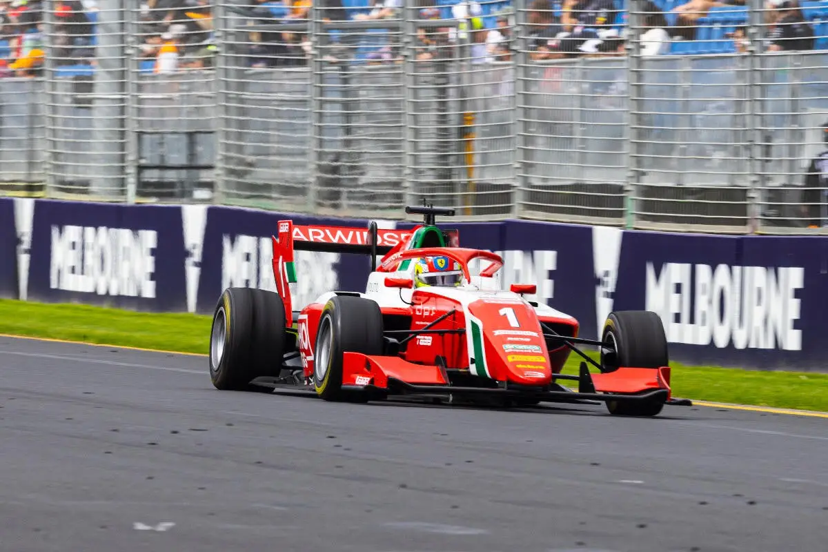 Dino Beganovic, vincitore della Feature Race di F3 a Melbourne. © Prema