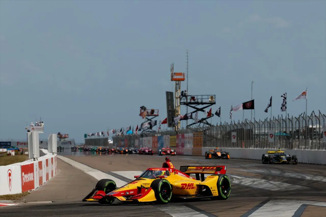 Il rettilineo del tracciato di St. Pete. Credits: IndyCar Official website