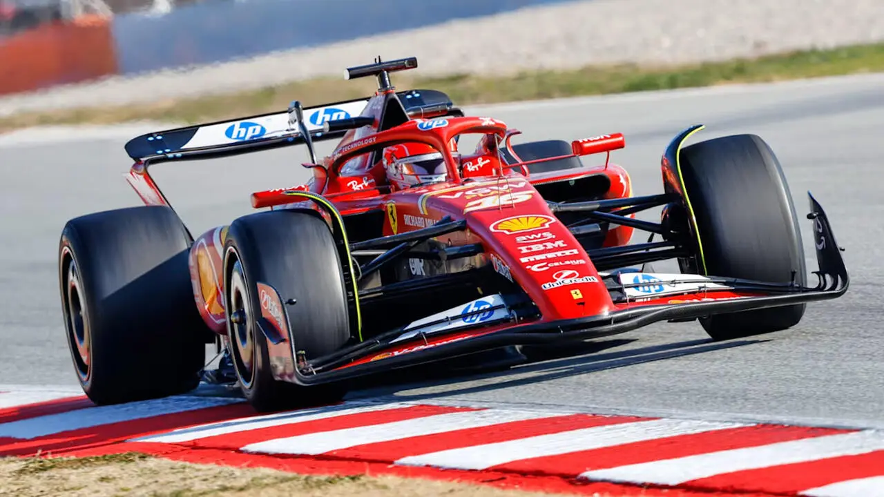 Charles Leclerc nei test di Barcellona
