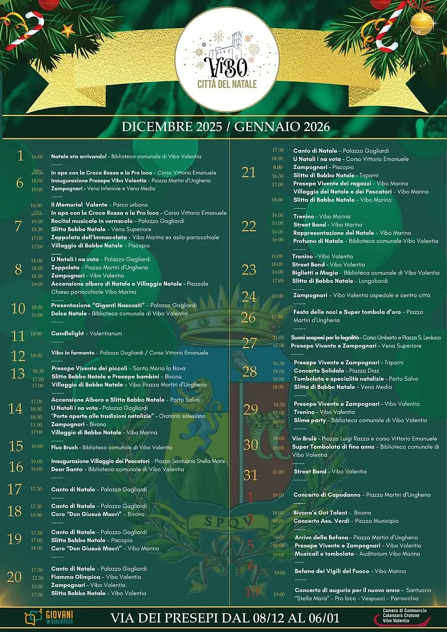 Il calendario degli appuntamenti
