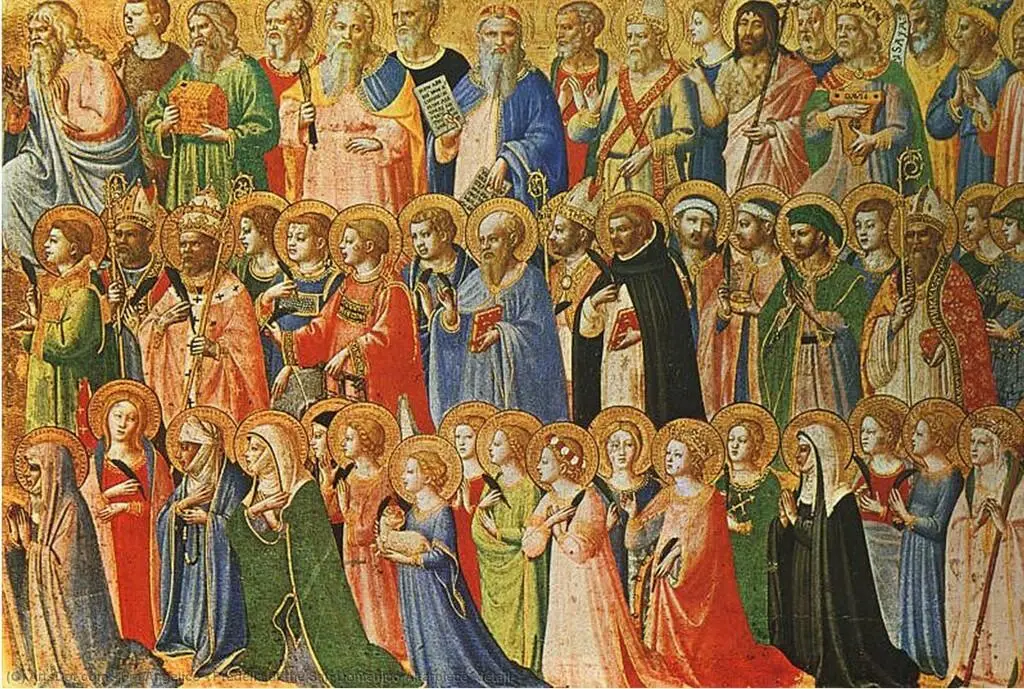 Affresco che raffigura i Santi
