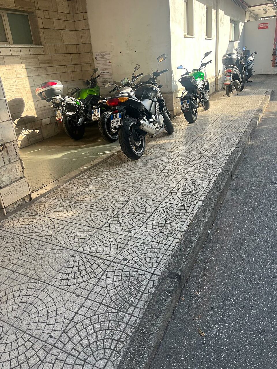 Le moto all'ospedale