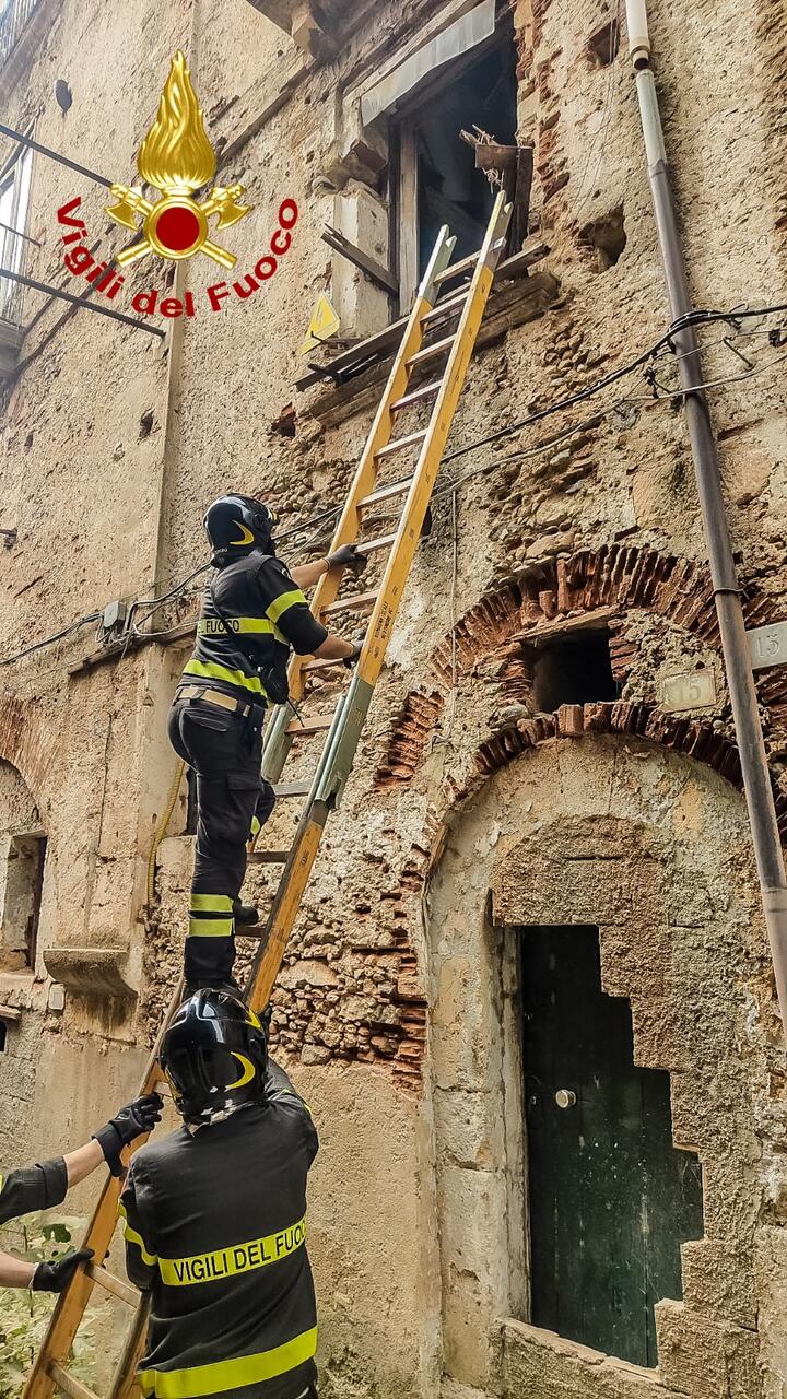 L'intervento dei vigili del fuoco
