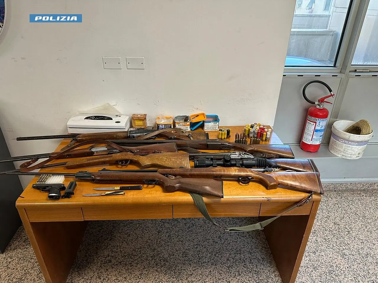 Le armi sequestrate