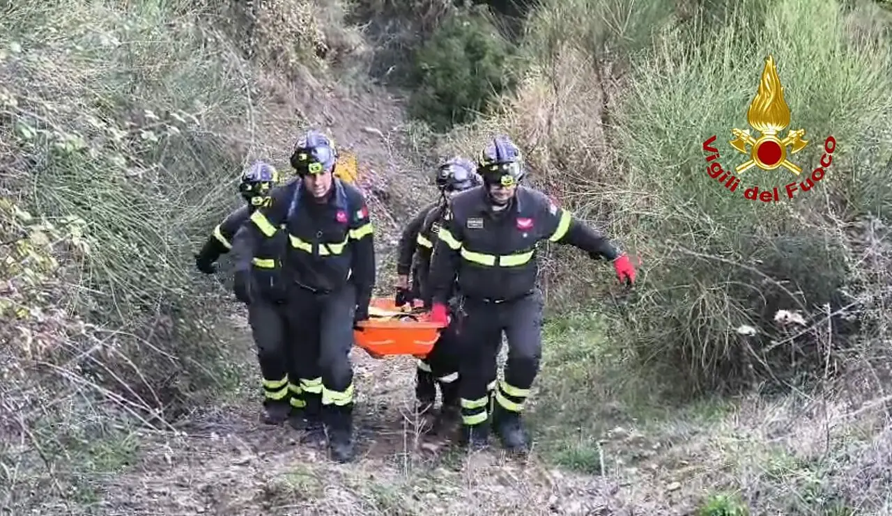 Vigili del fuoco all'opera a Pallagorio