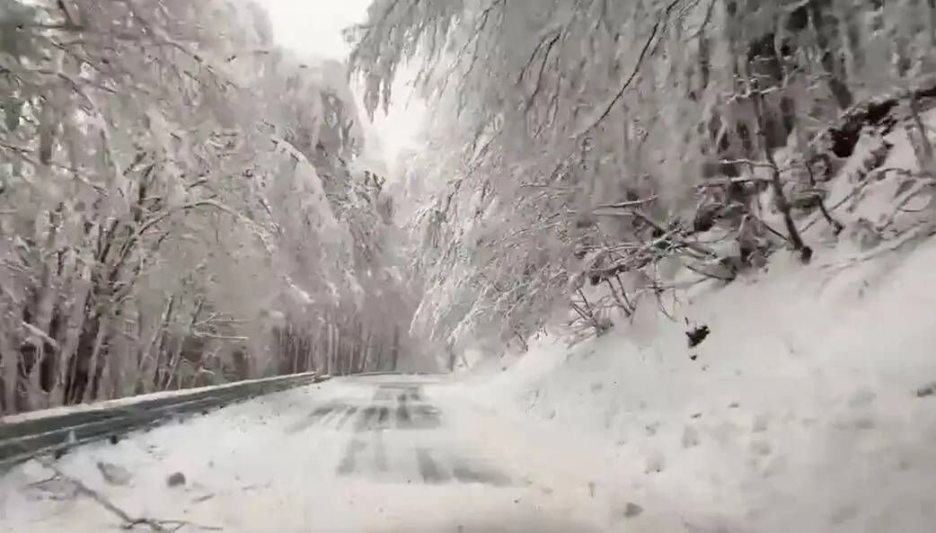 Strade innevate in Sila