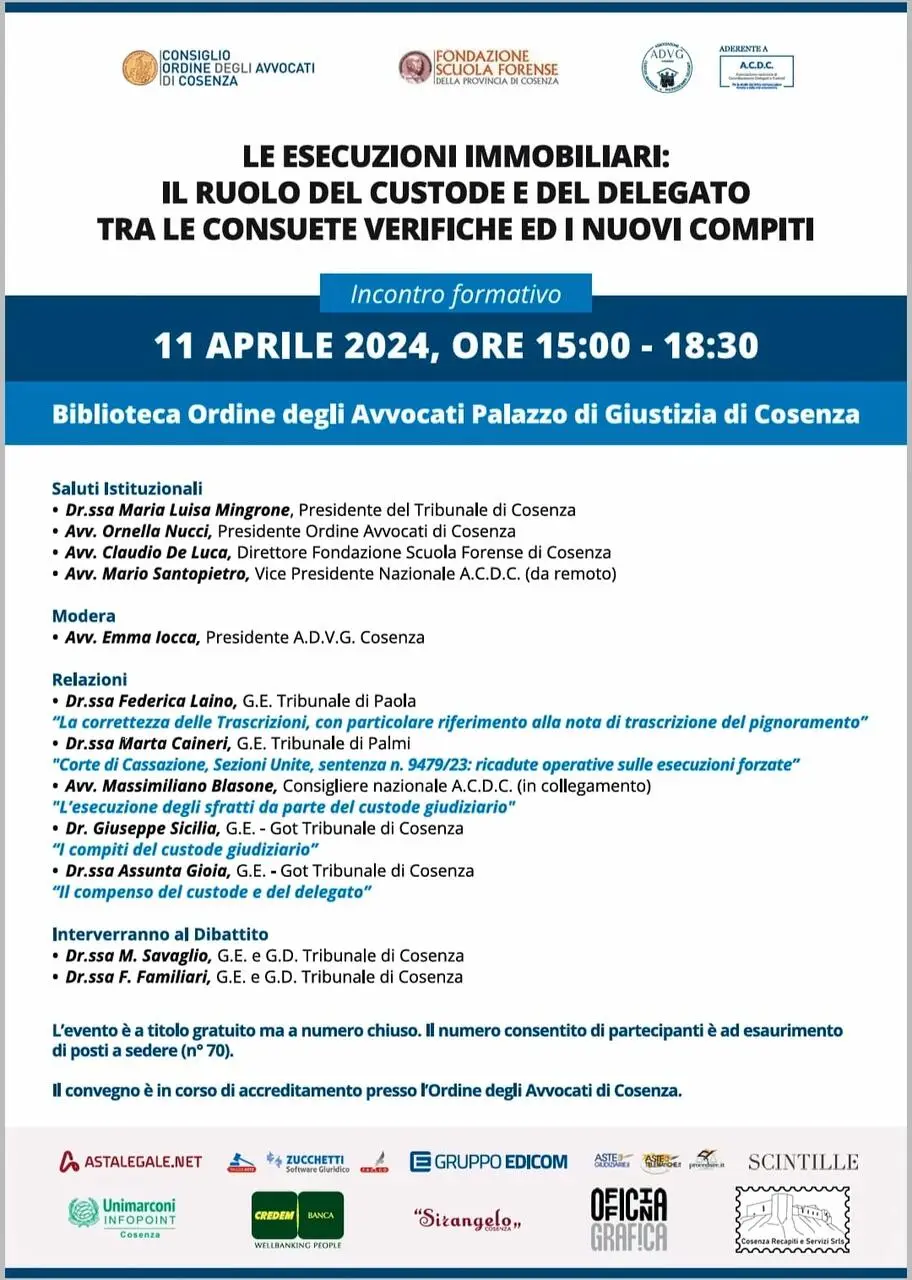 locandina esecuzioni immobiliari cosenza