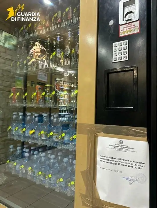 Il distributore sequestrato