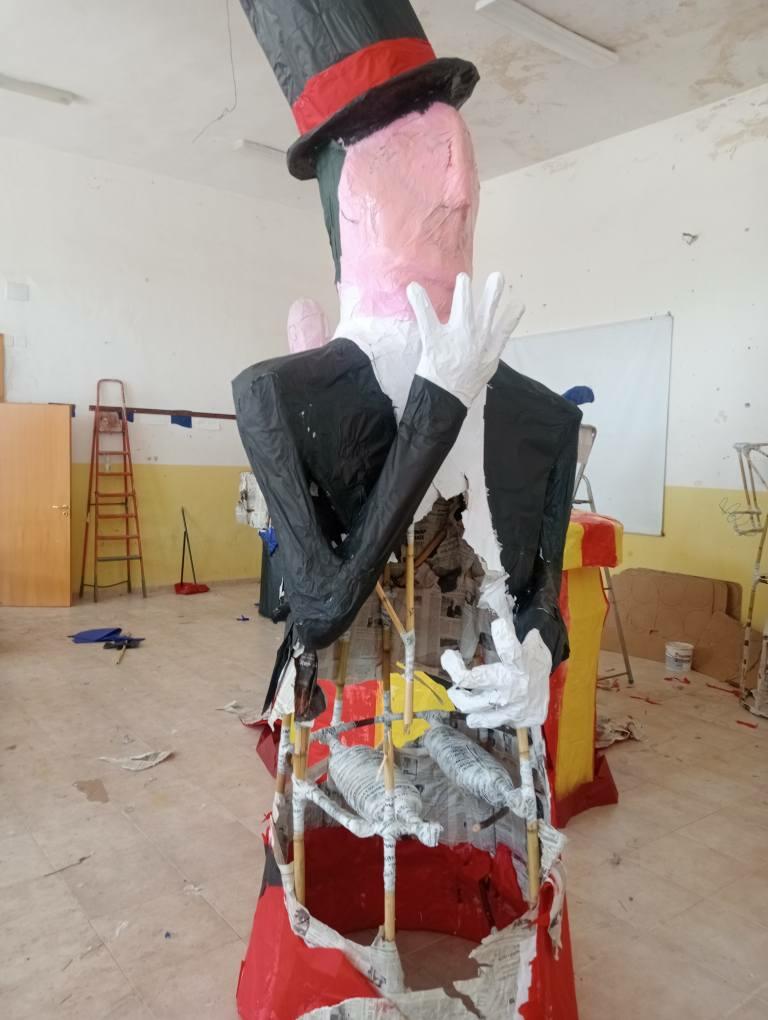 Una delle Pulcinelle distrutte