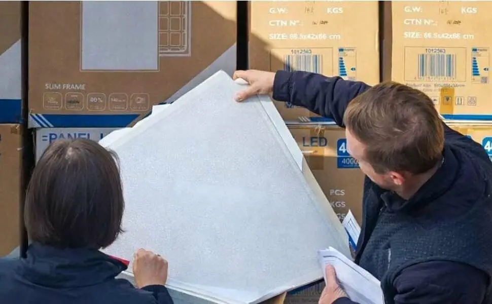 I pannelli led sequestrati