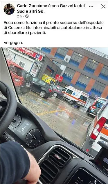 La foto pubblicata da Guccione su Facebook