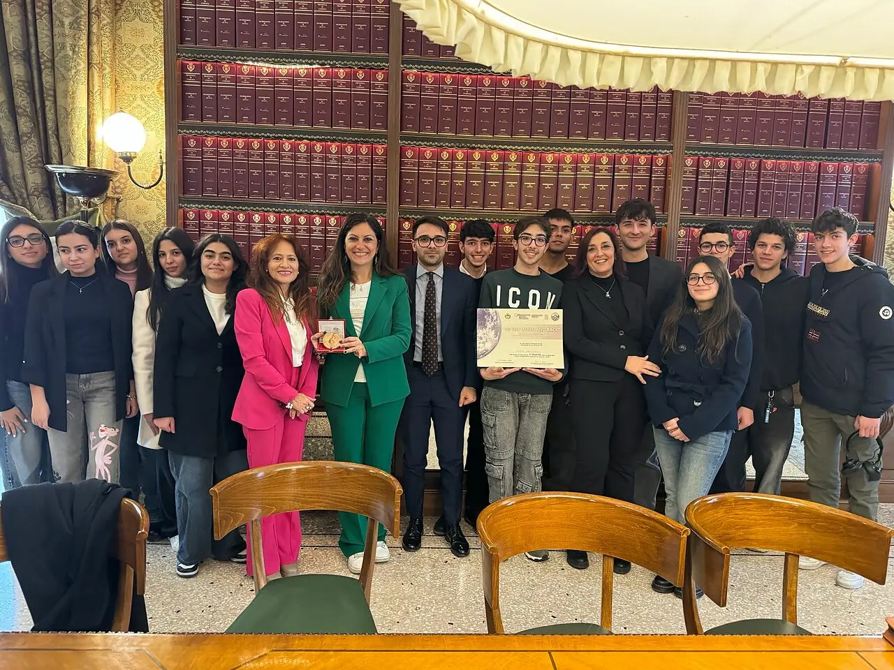 La Succurro e la delegazione dello Scorza