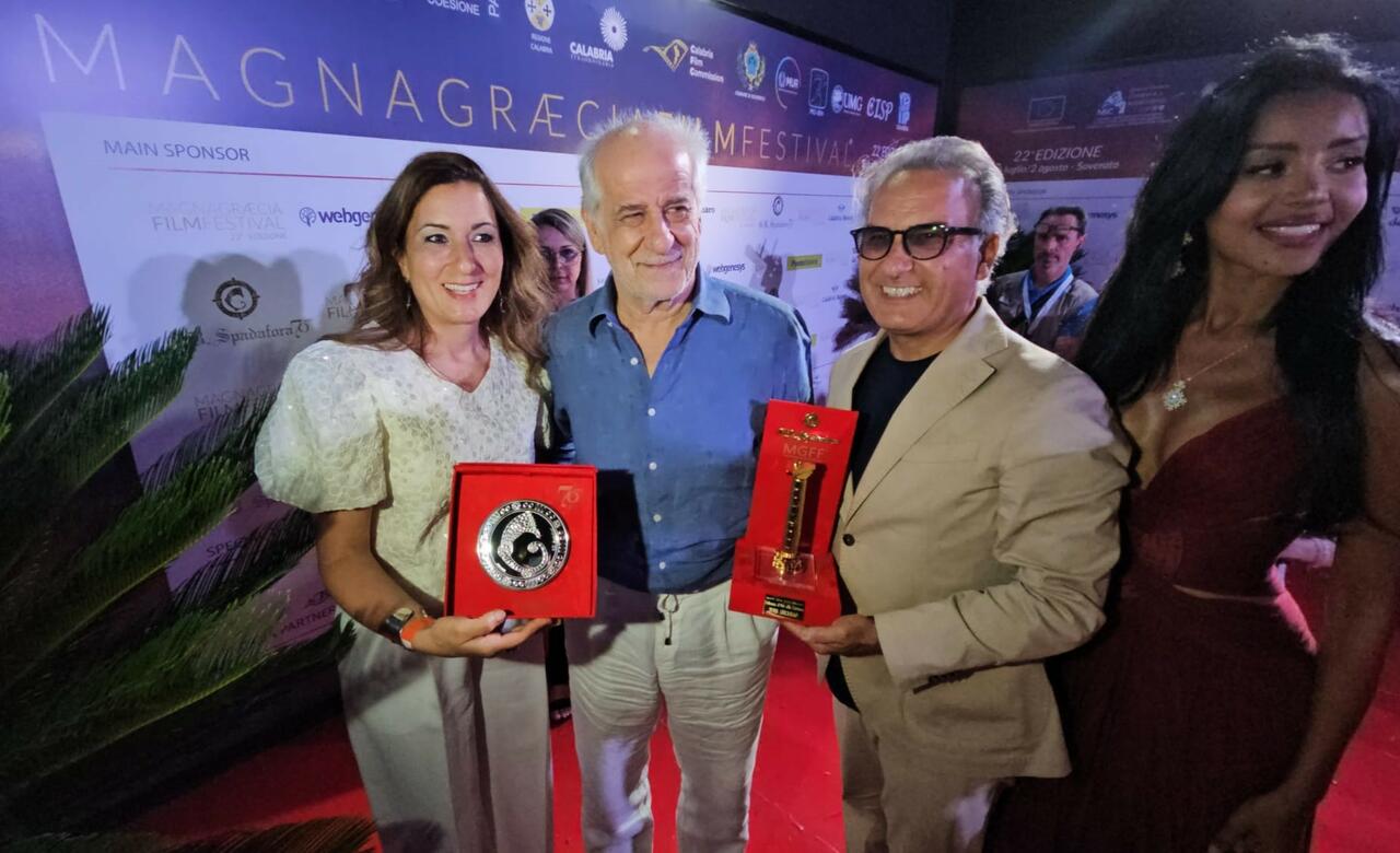 Toni Servillo con Monica e Peppe Spadafora al MGFF